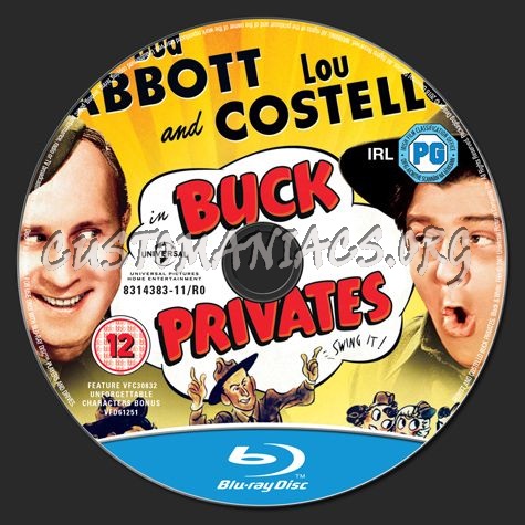 Abbott & Costello in Buck Privates blu-ray label