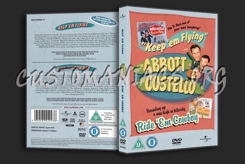 Abbott & Costello Keep 'em Flying & Ride 'em Cowboy dvd cover