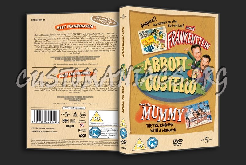 Abbott & Costello Meet Frankenstein & Meet the Mummy dvd cover