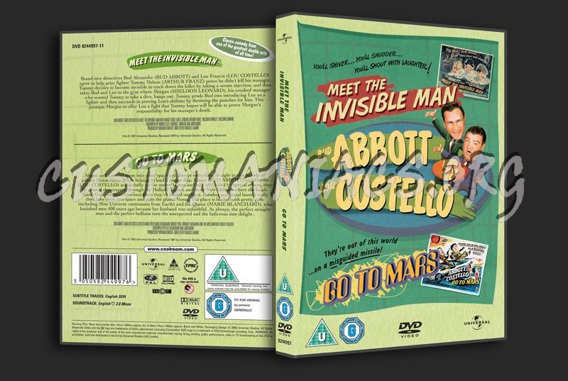 Abbott & Costello Meet the Invisible Man & Go to Mars dvd cover