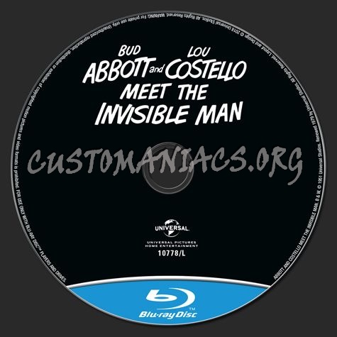 Abbott & Costello Meet the Invisible Man blu-ray label