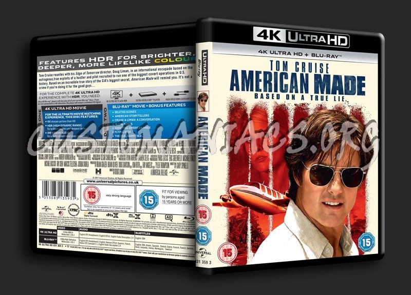 American Made 4K blu-ray cover