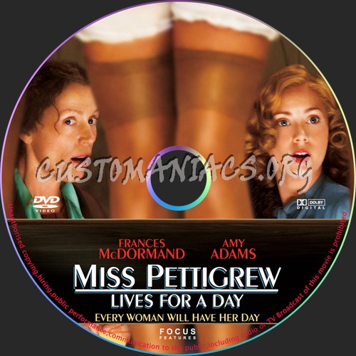 Miss Pettigrew Lives for a Day dvd label