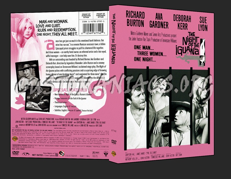 The Night Of The Iguana dvd cover