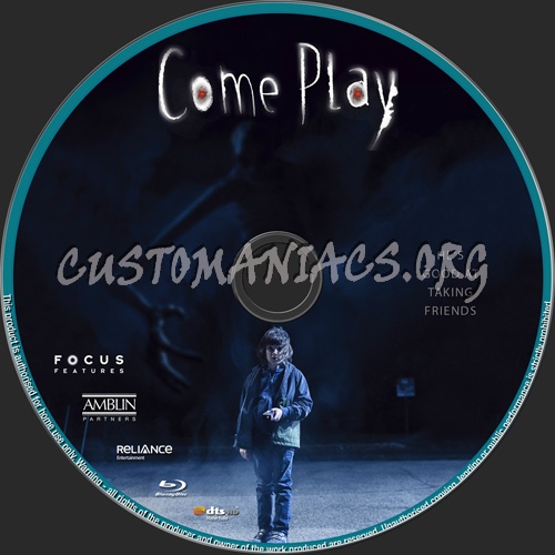 Come Play blu-ray label