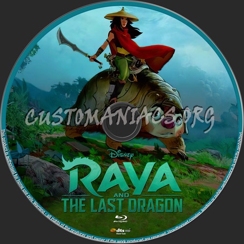 Raya And The Last Dragon blu-ray label