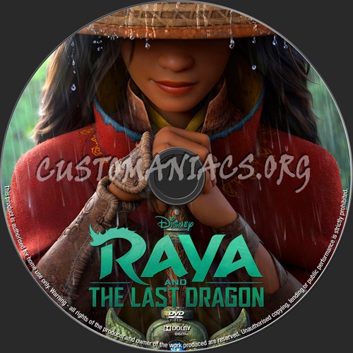 Raya And The Last Dragon dvd label