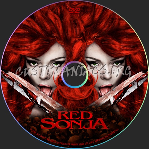 Red Sonja (2009) dvd label