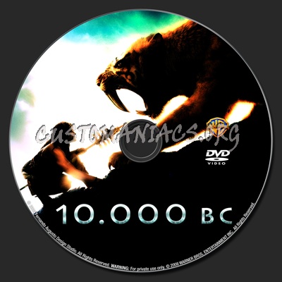 10.000 Bc dvd label
