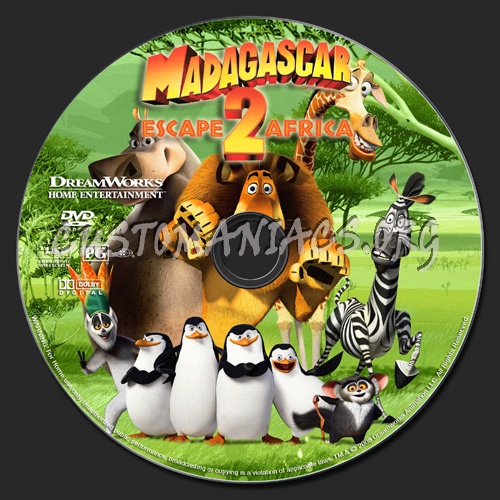 Madagascar 2 Escape to Africa dvd label