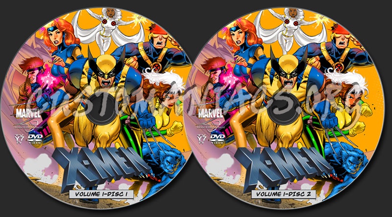 X-Men Animated Series-Volume 1 dvd label