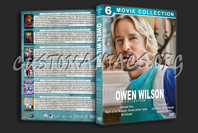 Owen Wilson Filmography - Set 8 dvd cover