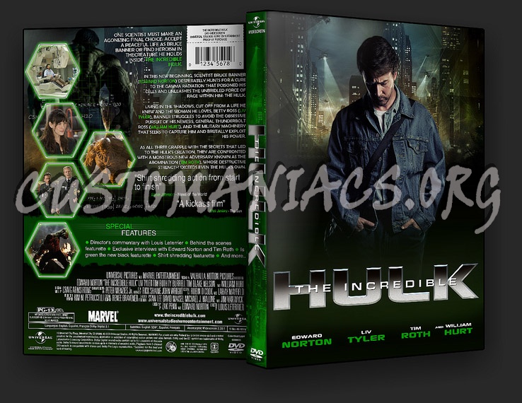 The Incredible Hulk dvd cover