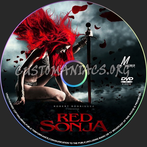 Red Sonja dvd label