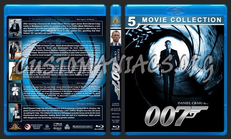 007 Daniel Craig Collection blu-ray cover