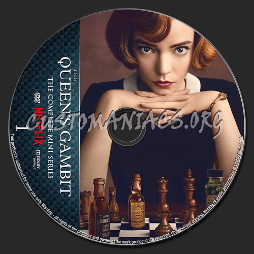 The Queen's Gambit Mini-Series dvd label