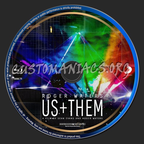 Roger Waters Us + Them (2020) blu-ray label