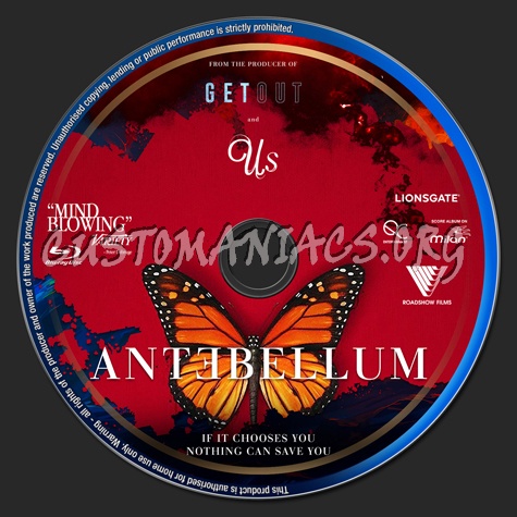 Antebellum (2020) blu-ray label