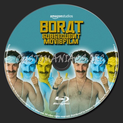 Borat Subsequent Moviefilm blu-ray label