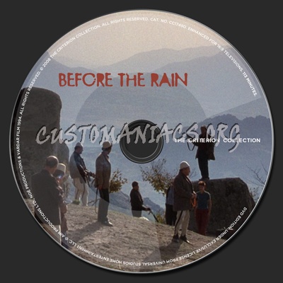 436 - Before the Rain dvd label