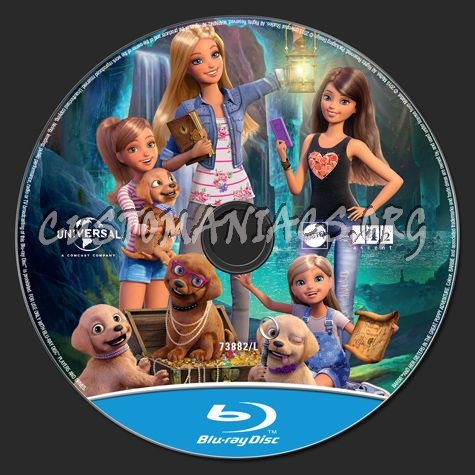 Barbie & Her Sisters in the Great Puppy Adventure blu-ray label
