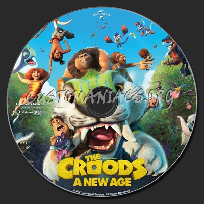 The Croods: A New Age (2D & 3D) blu-ray label