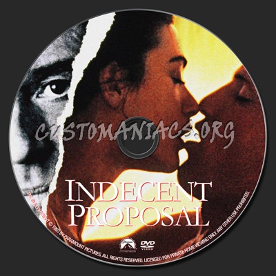 Indecent Proposal dvd label