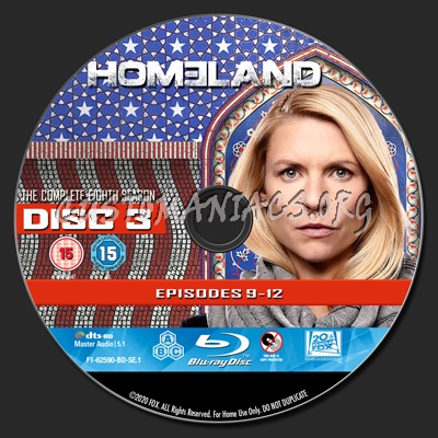Homeland Season 8 blu-ray label