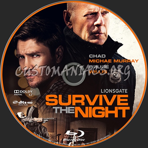 Survive the Night blu-ray label