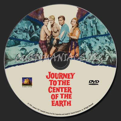 Journey to the Center of the Earth (1959) dvd label
