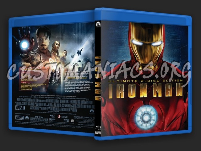 Iron Man blu-ray cover