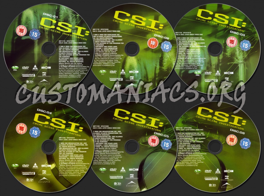 CSI Las Vegas Season 2 dvd label