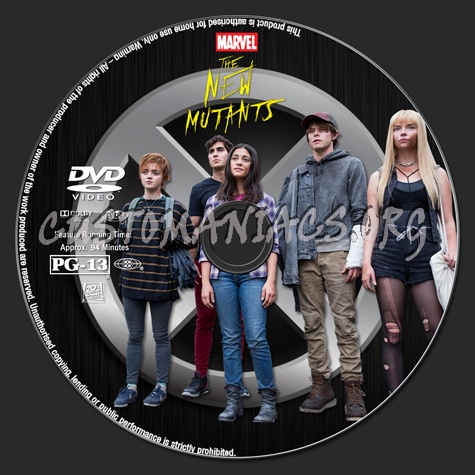 The New Mutants dvd label