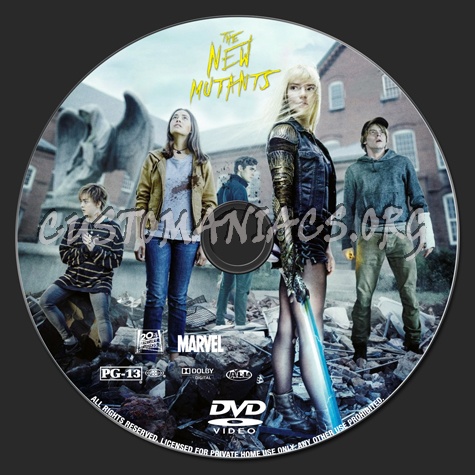 The New Mutants dvd label