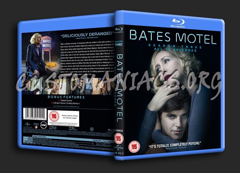 Bates Motel Season 3 blu-ray cover