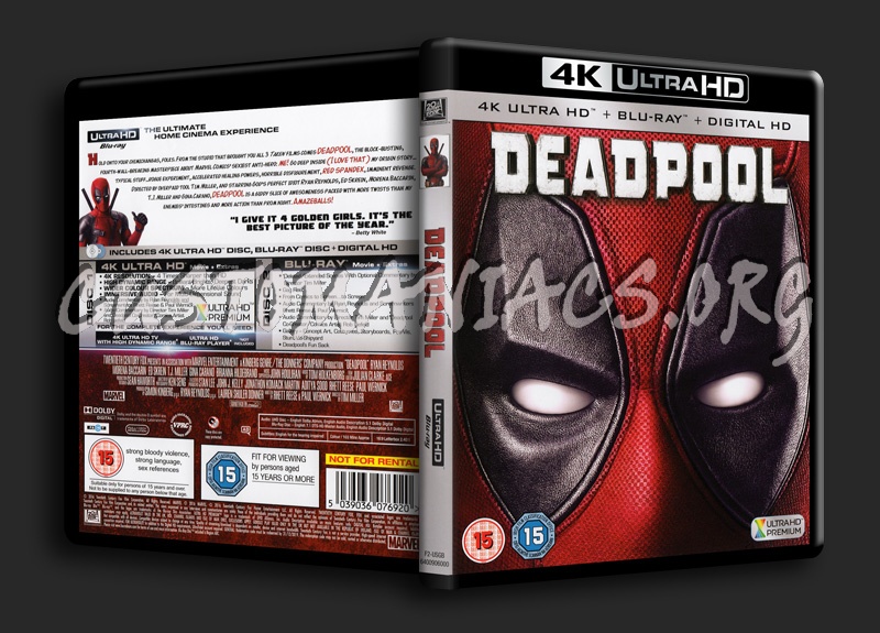 Deadpool 4K blu-ray cover