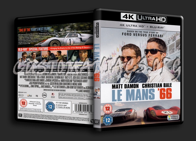 Le Mans 66 4K blu-ray cover