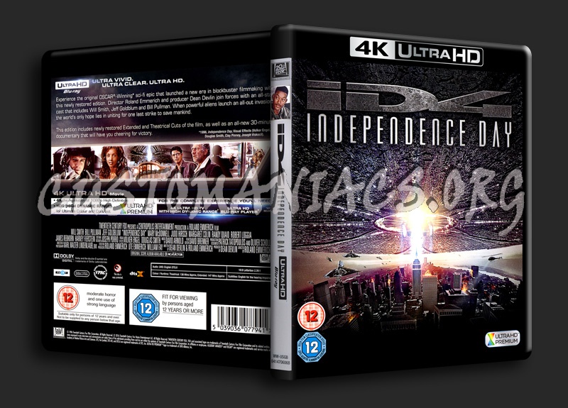 Independence Day 4K blu-ray cover