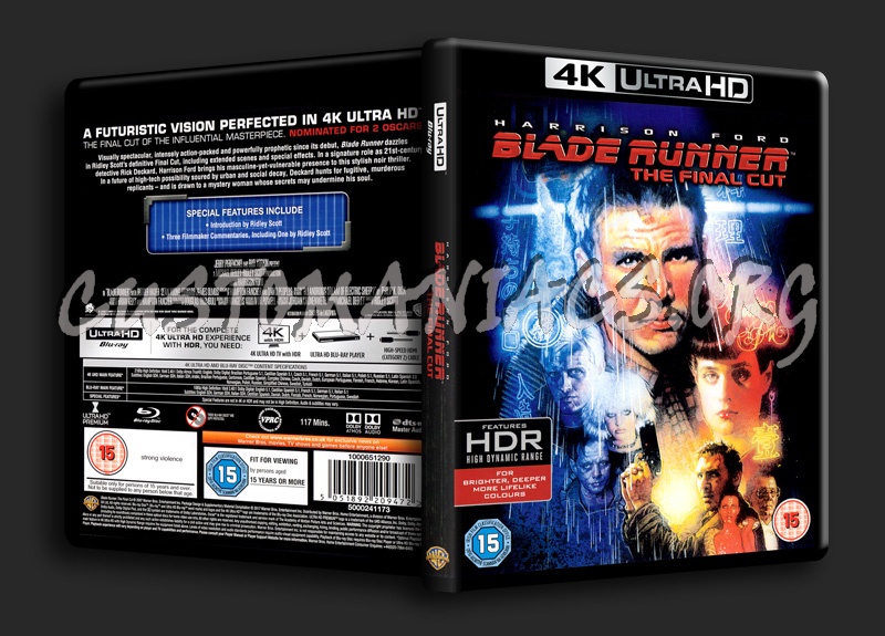 Blade Runner 4K blu-ray cover