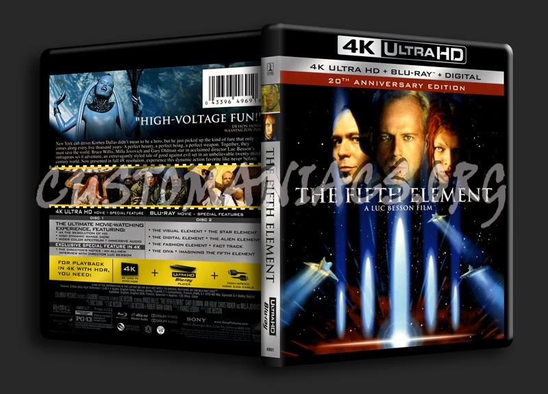 The Fifth Element 4K blu-ray cover