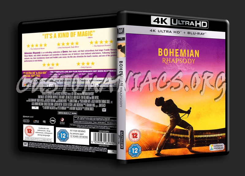 Bohemian Rhapsody 4K blu-ray cover