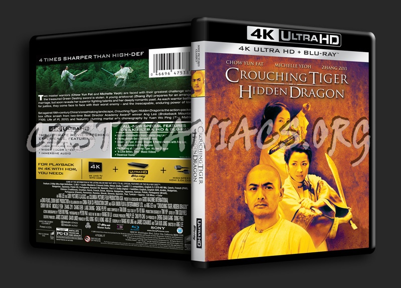 Crouching Tiger Hidden Dragon 4K blu-ray cover