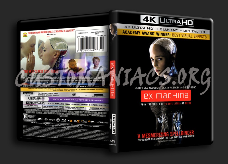 Ex Machina 4K blu-ray cover