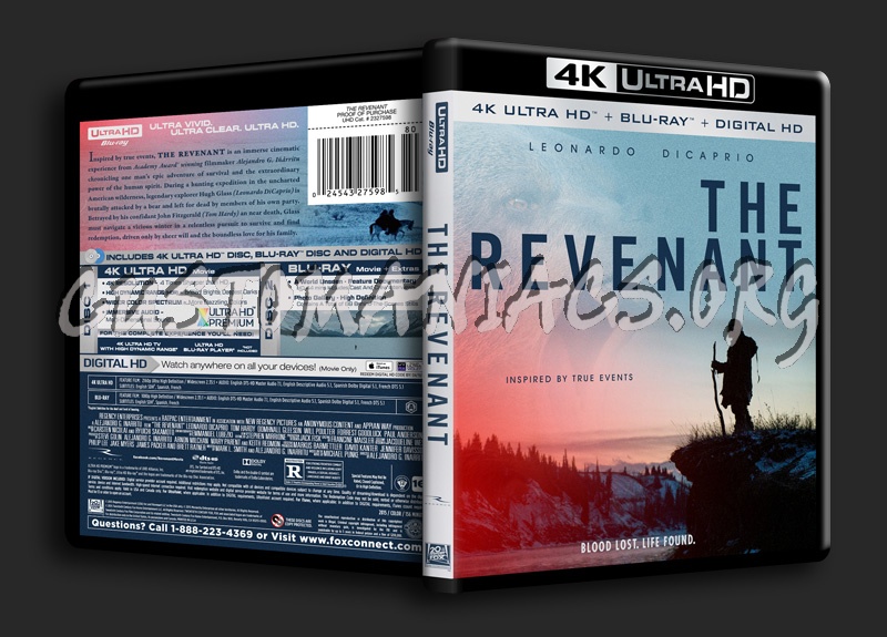 The Revenant 4K blu-ray cover