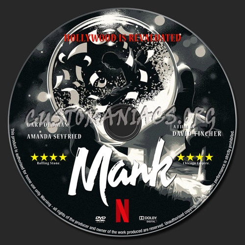 Mank dvd label