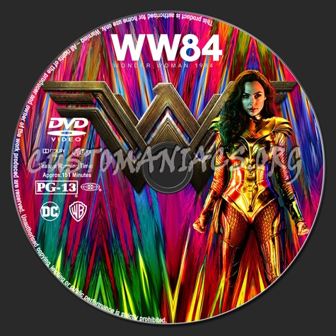 Wonder Woman 1984 dvd label
