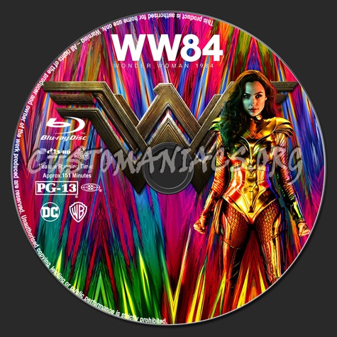 Wonder Woman 1984 blu-ray label