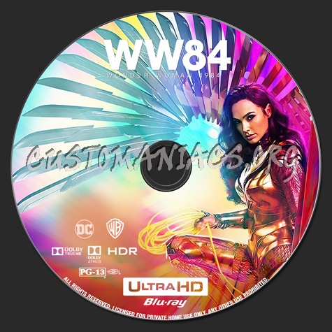Wonder Woman 1984 4K blu-ray label