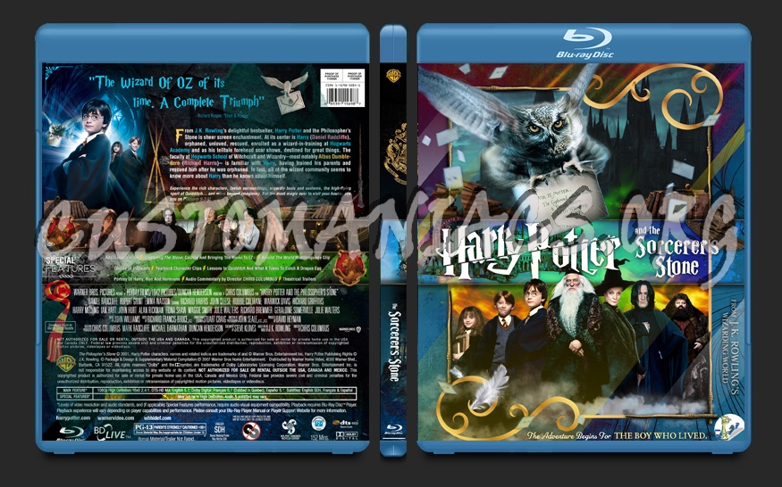 Harry Potter - The Sorcerer's Stone (2001) blu-ray cover