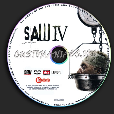 Saw IV dvd label